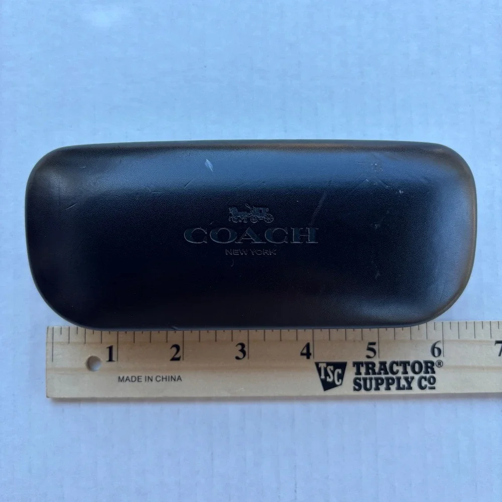 Coach Eyewear Case Unisex OS Black Hard Clamshell‎ Logo Sunglasses Protector